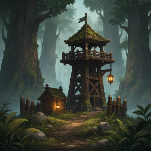 Quiet forest outpost shelter in Fantasy Walk
